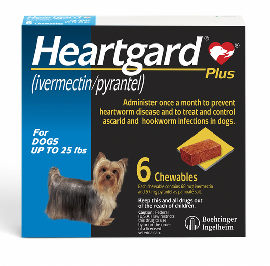 Heartgard Blue < 25.0lbs (6pk)