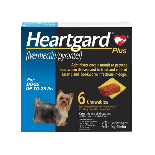 Heartgard Blue < 25.0lbs (6pk)