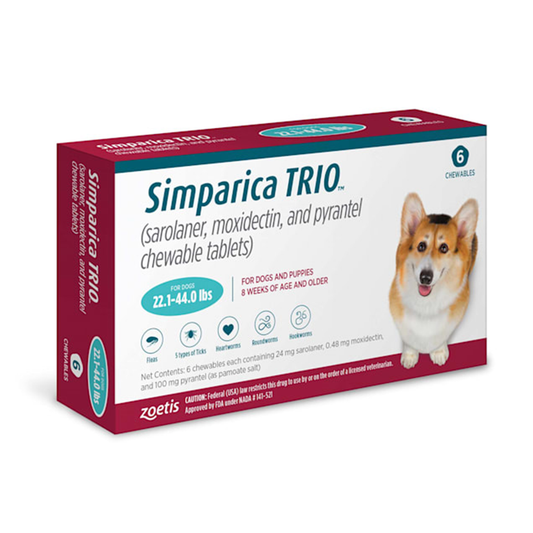 Simparica Trio 22.1-44.0lbs (6pk)