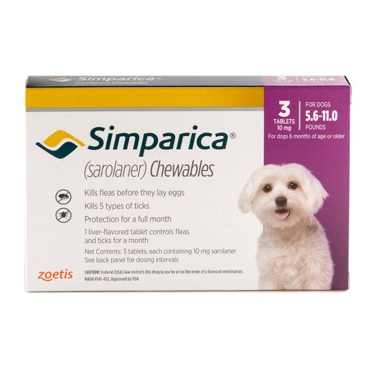 Simparica Regular 5.6-11lbs (box of 3)