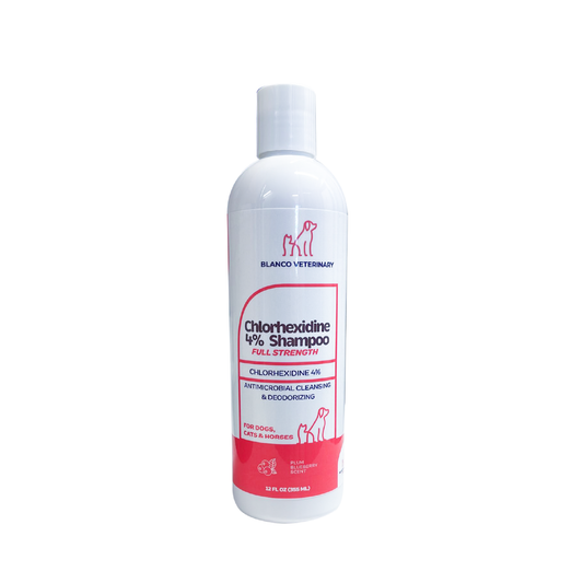Blanco Veterinary Chlorhexidine 4% Shampoo Full Strength 12oz