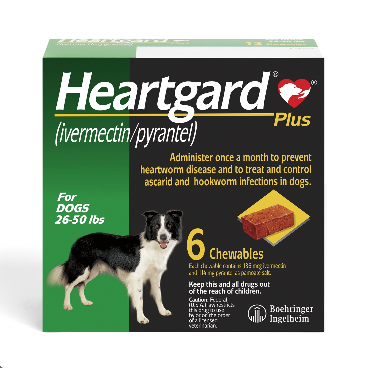 Heartgard Green 26.0-50.0lbs (6pk)
