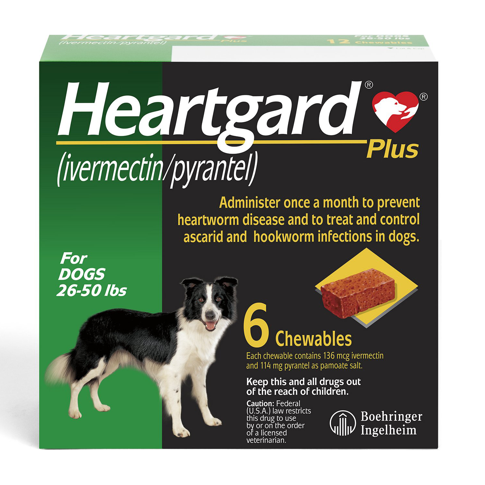 Heartgard Green 26.0-50.0lbs (6pk)