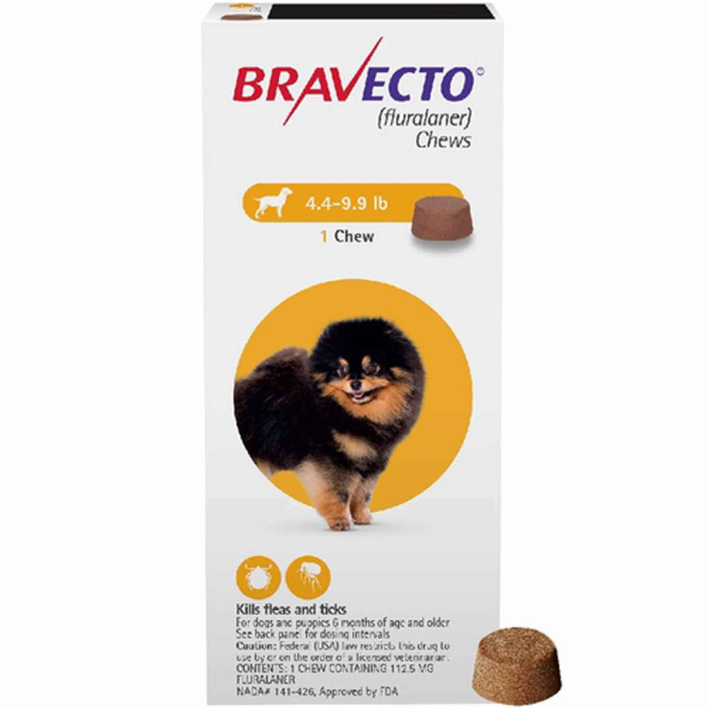 Bravecto Chews - 4.4-9.9lbs (1pk)