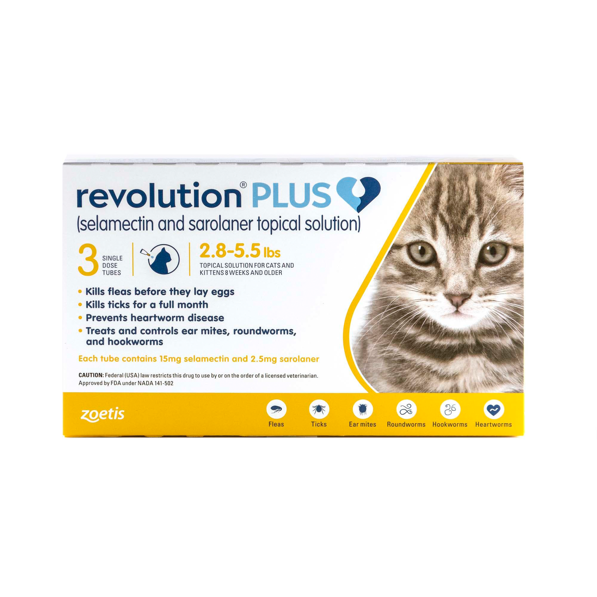 Revolution Plus Cats 2.8-5.5lbs (3pk)
