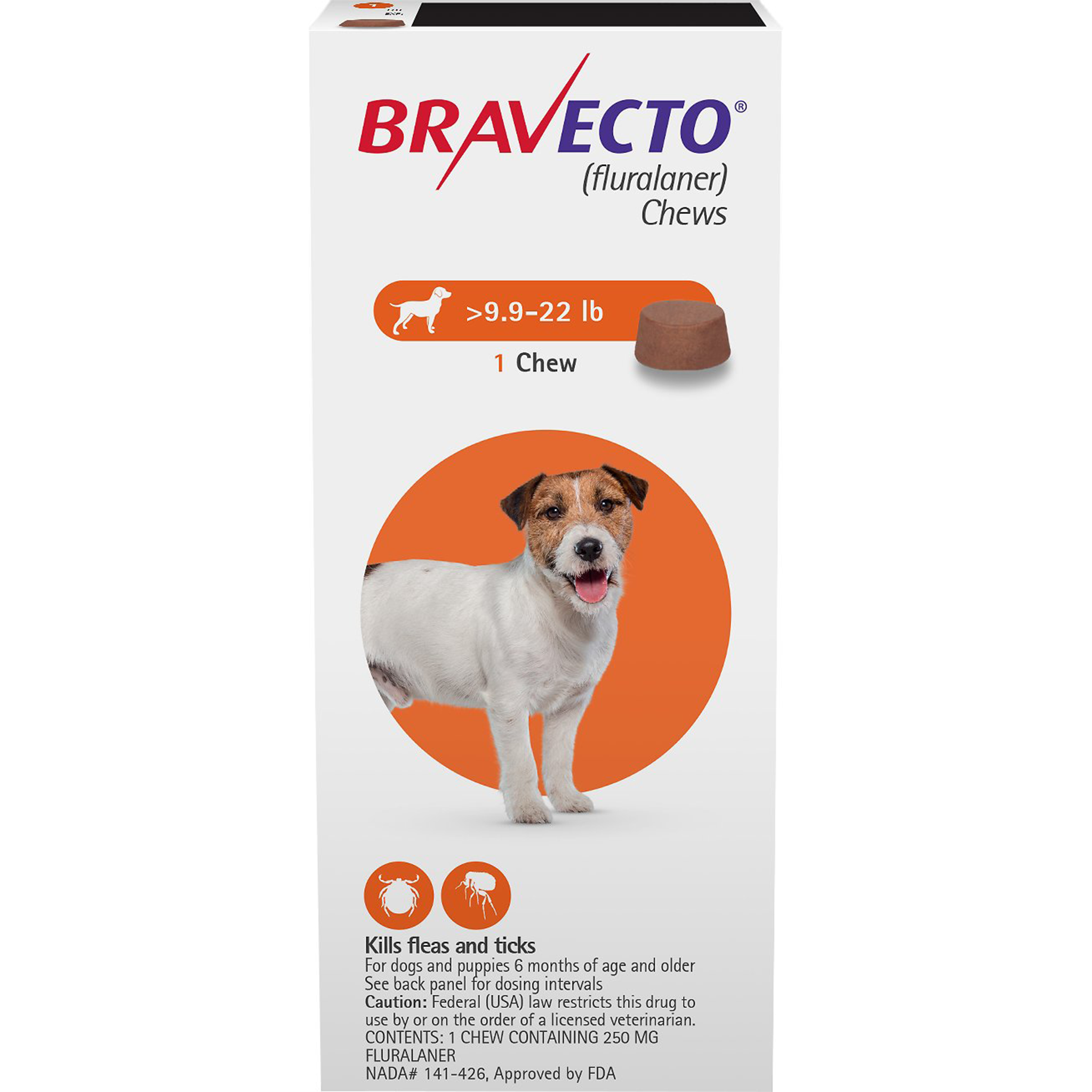 Bravecto Chews - 9.9-22.0lbs (1pk)
