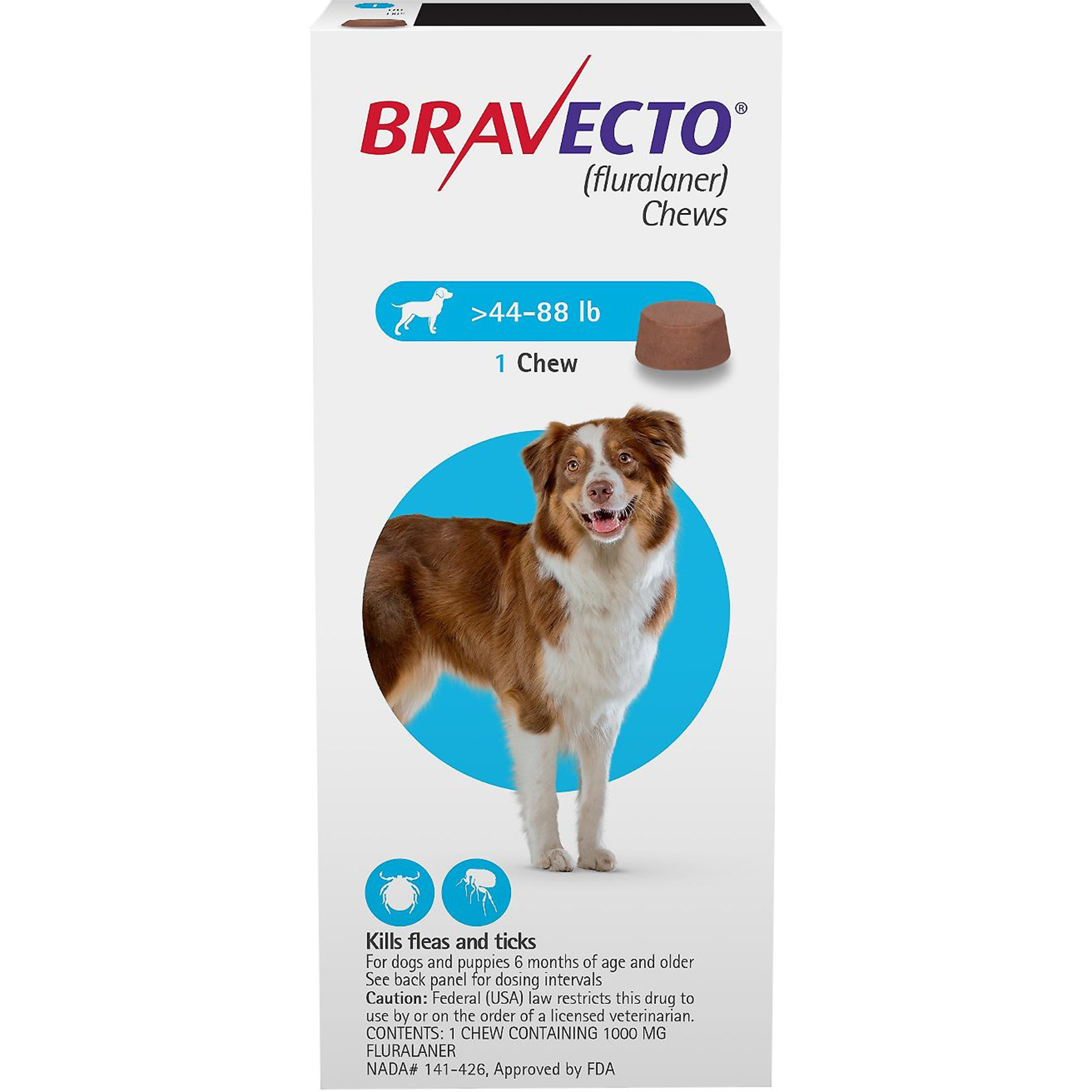 Bravecto Chews - 44.0-88.0lbs (1pk)